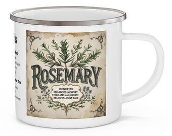 Unique Herbal Tea Enamel Mug