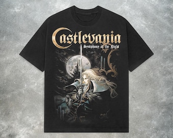 T-shirt Castlevania Symphony of the Night : t-shirt gothique rétro de l'an 2000