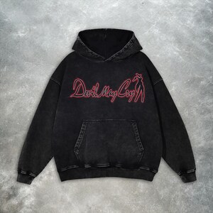 Devil May Cry Hoodie: Y2K Vintage Retro Game Oversized 100% Cotton image 3