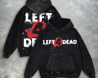 Left 4 Dead Hoodie: Y2K Vintage Retro Horror Game Oversized 100% Cotton