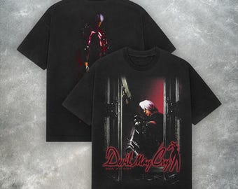 Retro PS2 Devil May Cry - Vintage Y2K Video Game T-Shirt - 100% Cotton Heavyweight Shirt - Grunge Streetwear Aesthetic Tee