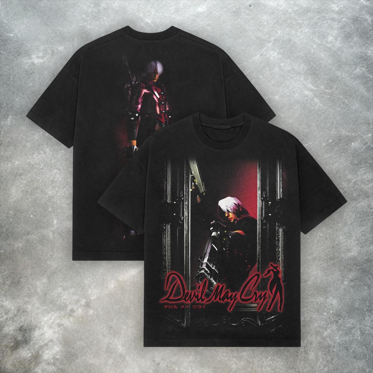 Devil May Cry T-shirt – Retro Y2K Video Game Tee, Gothic