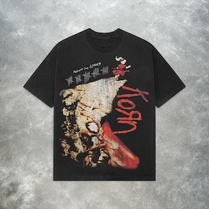 Camiseta vintage de Korn 'Follow the Leader' – Estilo Y2K Nu-Metal, Grunge Streetwear imagen 1
