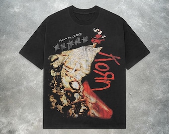L * Vtg 90s KORN Longsleeve Anime T Shirt * Giant Tour Nu Metal