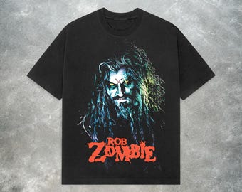 ROB ZOMBIE vintage band tee shirt 墨黒 Vintage Rob Zombie Metal Band Black Large T Shirt Rob Zombie Metal