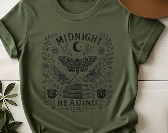 Book Lover Shirt, Midnight Reading Society Tee, Reader Sweatshirt, Bookish Hoodie, Gifts For Readers