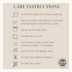 Care instructions for reading shirt patriotic design with liberty and book graphic