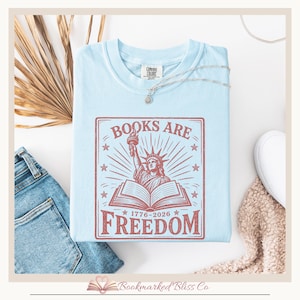 bookish patriotic shirt reader tee for independence day outfit
