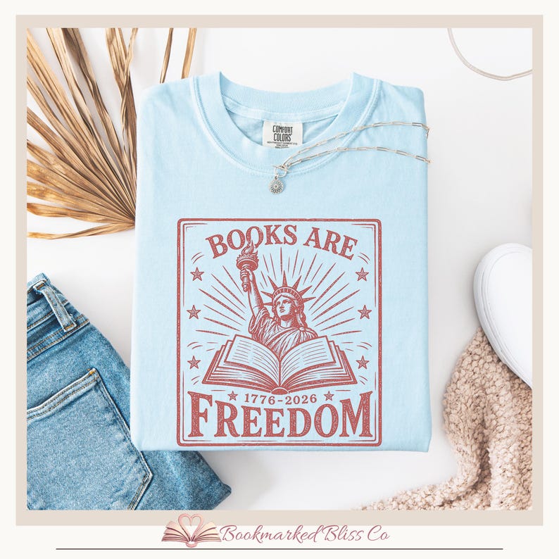 bookish patriotic shirt reader tee for independence day outfit