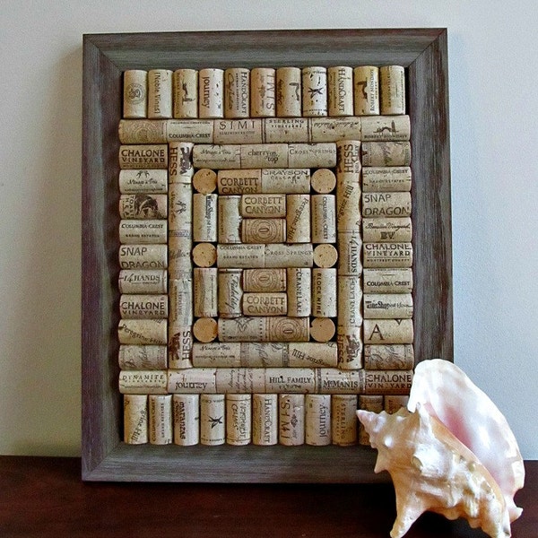 Tablero de corcho del vino rústico / Corkboard - cabaña rústica, Shabby Chic, Country decoración, decoración de playa