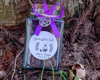 Black Witch Salt / Salt Ritual. Protection Salt. Home Protection. Repels Negative Energy. Banishing. Spiritual Protection. Wicca Black Salt