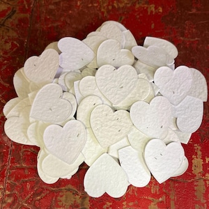 Plantable seed paper heart confetti - Free Shipping