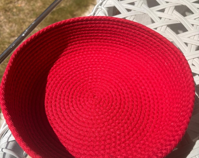 Handmade Woven Cotton Rope Basket Set: Boho Table Decor