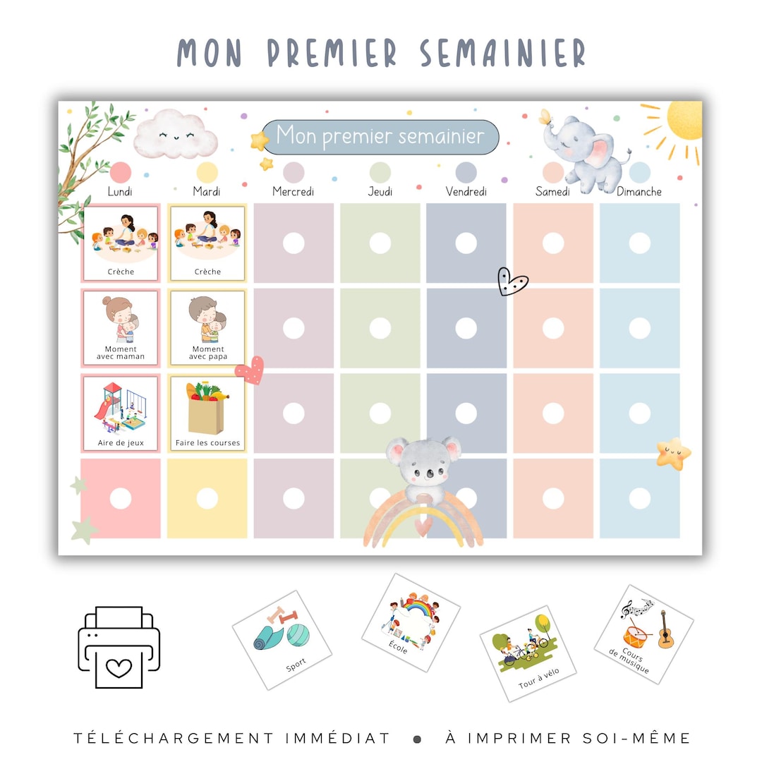 Semainier Maternelle A Imprimer Gratuitementnull