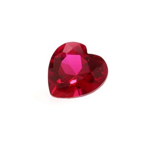 Lab-Grown Heart Cut Ruby Corundum