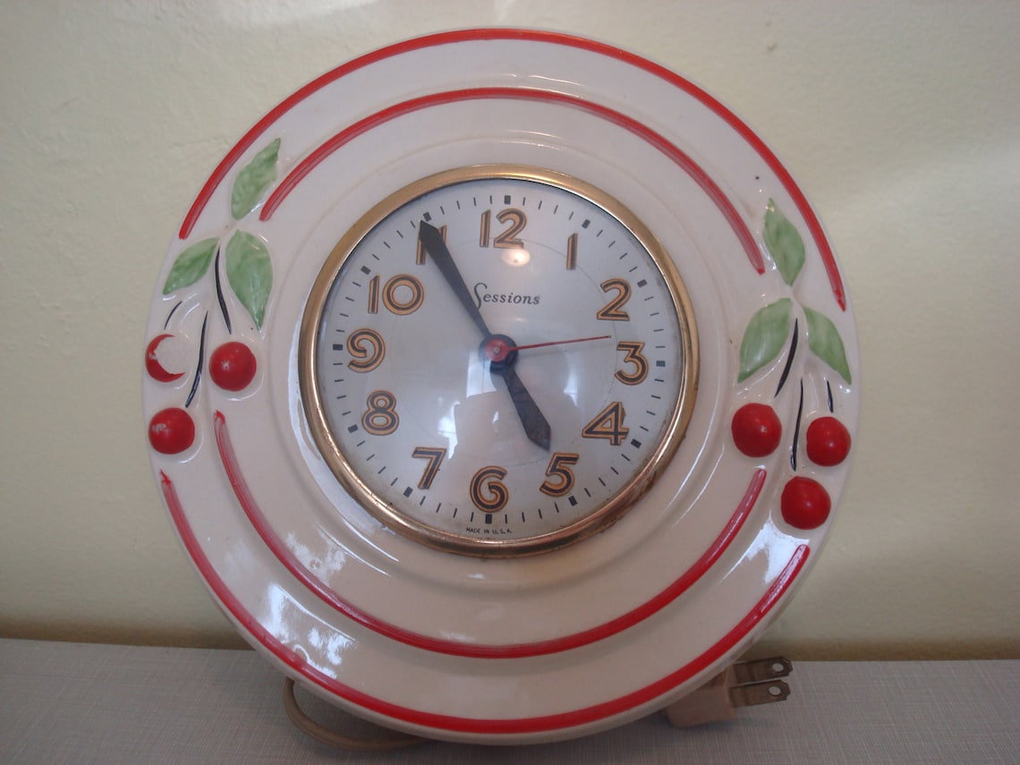 Sale Incredibly 1950's Antique Kitchen Clock with | Etsy