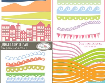 scalloped border clip art digital borders sea wave clipart etsy