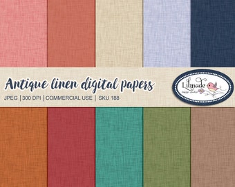 Neutral Linen Texture Digital Paper, Scrapbooking (JPEG)