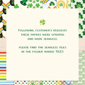 Seamless St. Patrick's Day digital paper,Paddy,Irish horseshoe, shamrock, clover, Irish rainbow, clover,lucky Irish, Celtic knot paper, P410 image 7