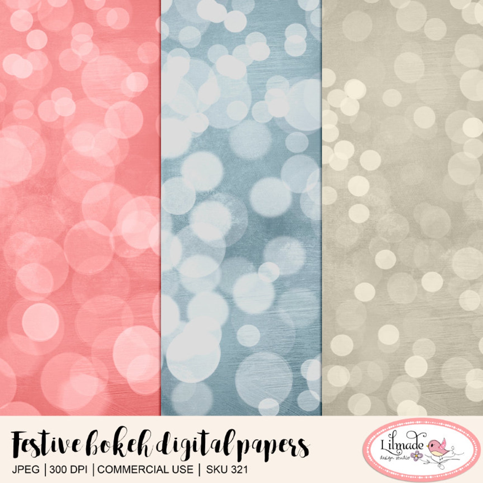 Bokeh Digital Papers, Bokeh Textures, Bokeh Backgrounds for Planner ...