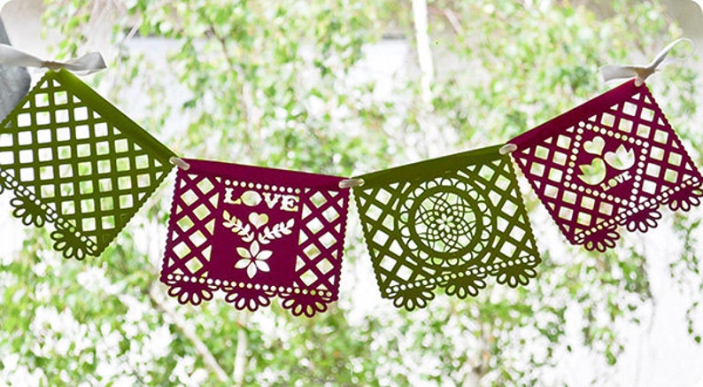 Download Svg cutting files svg wedding banner svg papel picado | Etsy