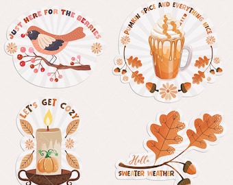 Cozy Fall Clipart Bundle, Autumn Compositions, Quotes, T-Shirt Designs (Digital Download)