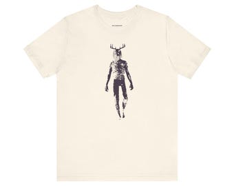 Wendigo-Kryptid-T-Shirt, Kannibalenmonster-Horror-Grafik-T-Shirt (100% Baumwolle)