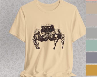Camiseta com estampa de aranha triste, camiseta aracnídea
