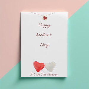 Cartão minimalista para o dia das mães, presente para o dia das mães, feliz dia das mães, eu te amo, download instantâneo, tamanho de meia letra, PNG, PDF para impressão
