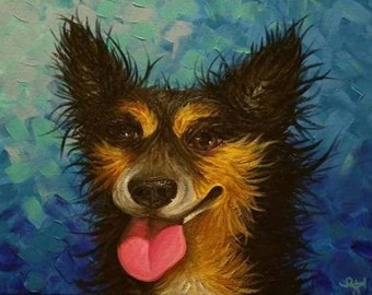 Custom Painted Pet Portraits - acrylic on canvas original art - from LaurenHillDesigns.com