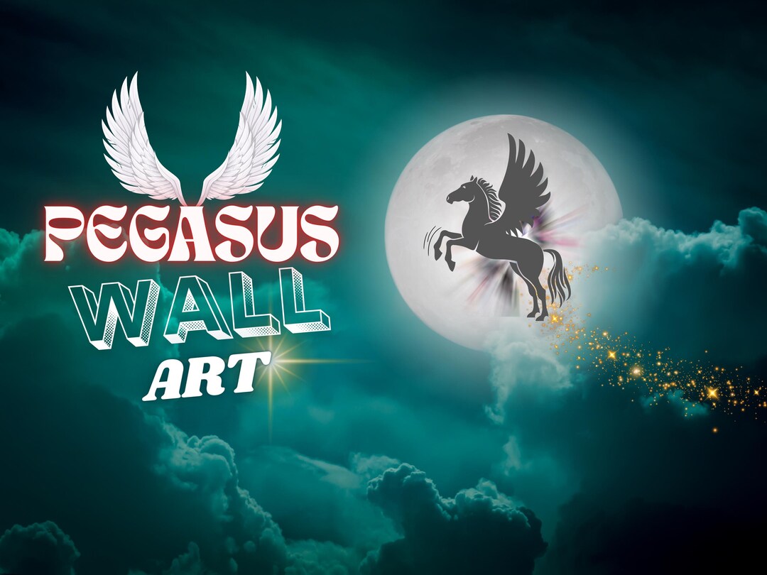 Majestic Pegasus Oil Painting Printable Wall Art – Fantasy Decor ...