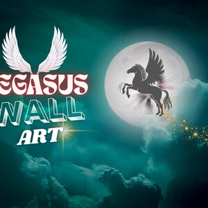Majestic Pegasus Oil Painting Printable Wall Art – Fantasy Decor Digital Download