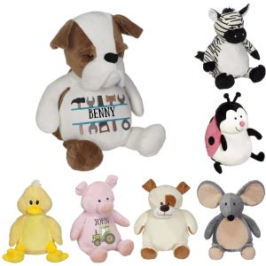Personalized Plush Animal - personalized gift - monogrammed gift - personalized - embroidered stuffed animal - custom cuddle buddy, Plushie