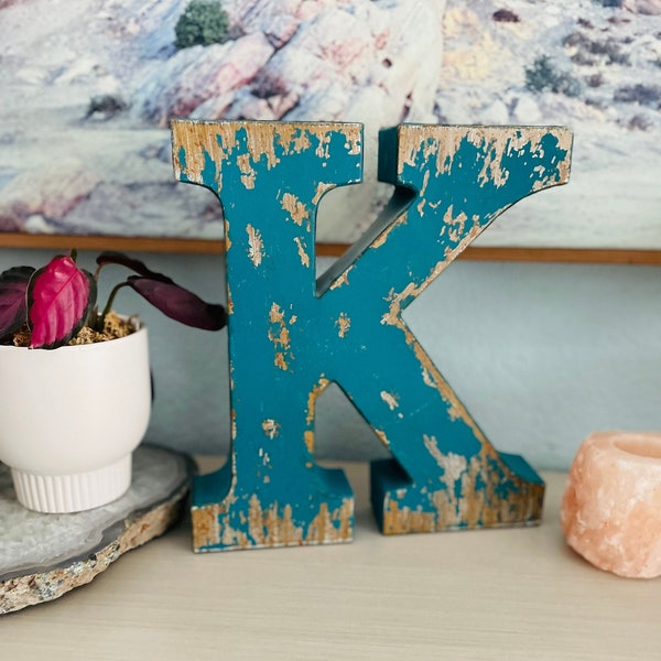 Wood Letter K Etsy