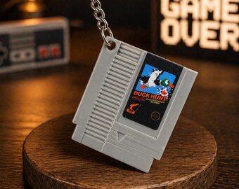 Custom NES Cartridge Keychain – Retro 8-bit Gaming Nostalgia Keyring