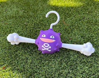 Koffing Clothes Hanger | Pokémon-Inspired Wall Hook | Gamer Room Decor | Retro Geek Organizer