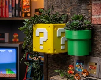 Mario Inspired Block Planter – 3D Printed Indoor Plant Pot
