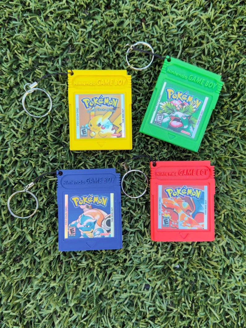 Pokemon Green Gameboy Keychain | Classic Retro Keychain - Etsy