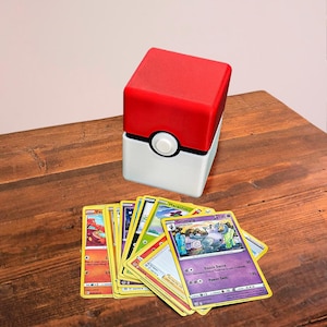 Caixa porta-cartões Pokémon Estampas Ilustradas | Armazenamento de cards colecionáveis inspirados em Pokémon | Organizador de baralhos impresso em 3D