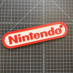 Placa de parede/mesa com logotipo da Nintendo 3D | Exibição de jogos retrô | Decoração de sala de jogos