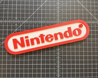 Nintendo Logo 3D Wall/Table Sign | Retro Gaming Display | Gameroom Decor - 9.8"