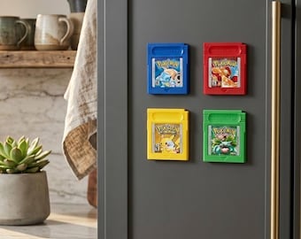 Fridge Magnets Set of 4 – Red Blue Green Yellow Inspired