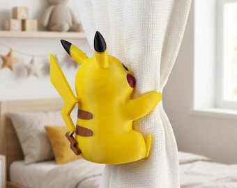 Pikapika Curtain Tieback, 3D Printed Curtain Holder, Kids Room Decor