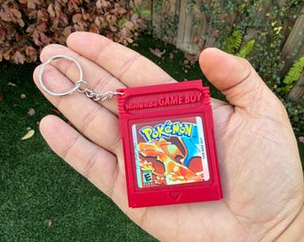 Charizard Gameboy Cartridge Keychain | Retro Gift