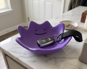 3D Printed Candy Bowl – Purple Desk Organizer, Trinket Dish
