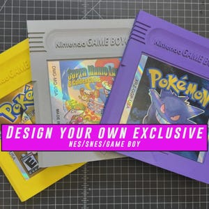 Custom NES/SNES & GBC Cartridges | Personalized Retro Game Decor | Choose Your Label and Color