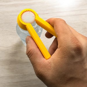PrintUSA 2 Pack Accessible Bottle Opener for Pill Water Bottles – 3D Printed Grip Aid Gift for Senior, Arthritis & Limited Mobility CanDo