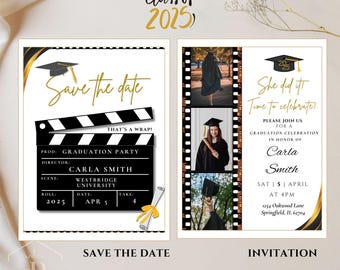 Graduation Save the date Graduation Invite,  Graduation Announcement, Graduation Digital Invitation, Graduation Invitations, Class of 2025