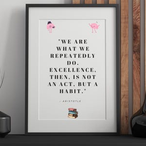 Aristotle Quote Print: Inspirational Home Decor (Digital Download)