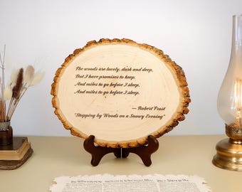 Engraved Wood Letter: Personalized Poem, Vows, or Handwriting